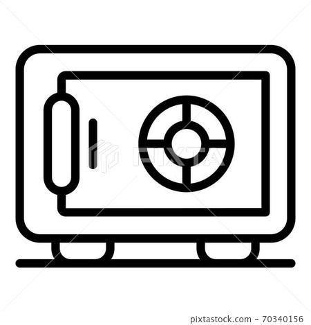 Money safe icon, outline style 70340156