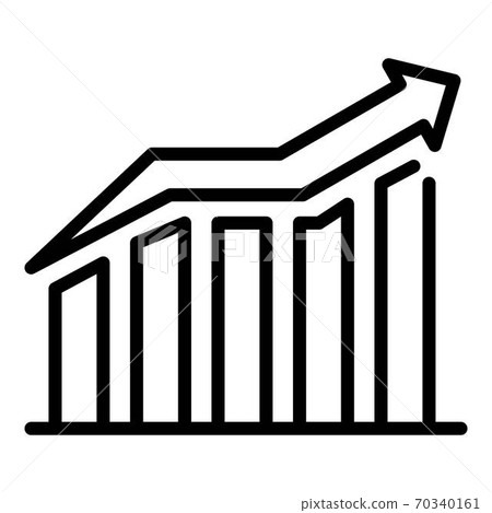 Grow up money icon, outline style 70340161