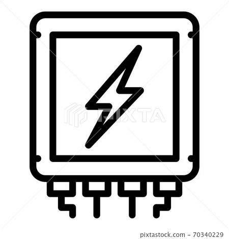 Electric cable box icon, outline style Electric cable box icon, outline style 70340229