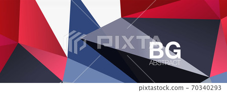 3d mosaic abstract backgrounds, low poly shape geometric design 70340293