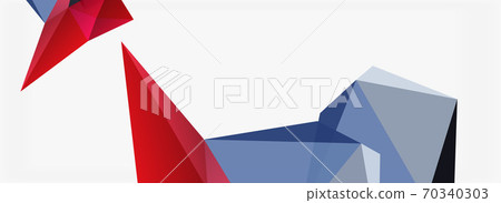 3d mosaic abstract backgrounds, low poly shape geometric design 70340303