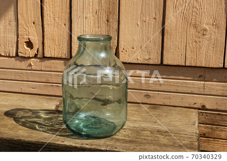 Empty glass jar. Empty glass jar. 70340329