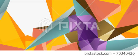 3d mosaic abstract backgrounds, low poly shape geometric design 70340420