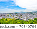 [Osaka] Fresh green cityscape seen from Satsukiyama, Ikeda City 70340794