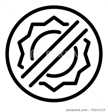 Stop summer sun icon, outline style Stop summer sun icon, outline style 70341137