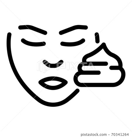Face sunscreen cream icon, outline style Face sunscreen cream icon, outline style 70341264
