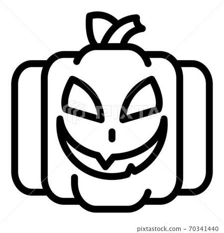 Lantern pumpkin icon, outline style 70341440