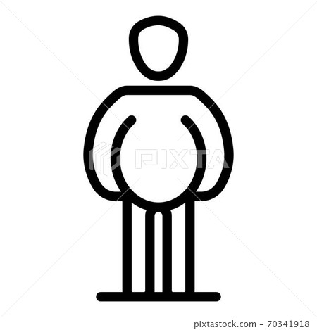 Fat man icon, outline style Fat man icon, outline style 70341918