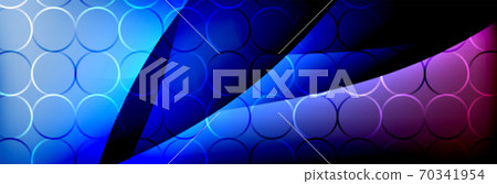 Fluid gradient neon color waves, vector abstract background 70341954
