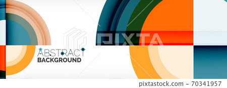 Round shapes, triangles and circles. Modern abstract background 70341957