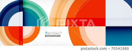 Round shapes, triangles and circles. Modern abstract background 70341980