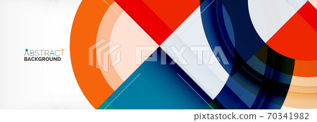 Round shapes, triangles and circles. Modern abstract background 70341982