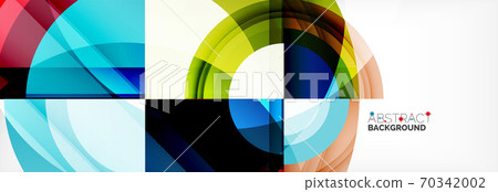 Round shapes, triangles and circles. Modern abstract background Round shapes, triangles and circles. Modern abstract background 70342002