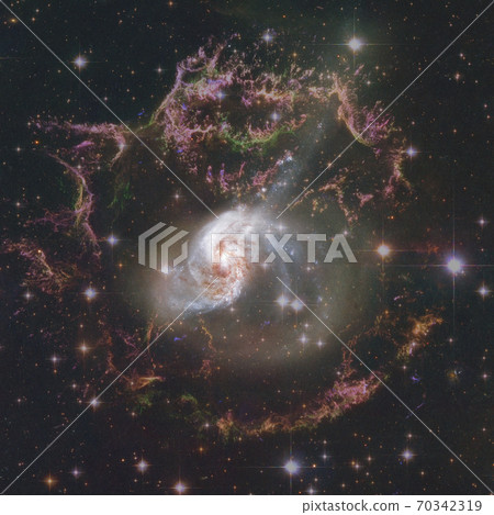 Nebula and stars in cosmos space. Elements of this image furnished by NASA Nebula and stars in cosmos space. Elements of this image furnished by NASA 70342319