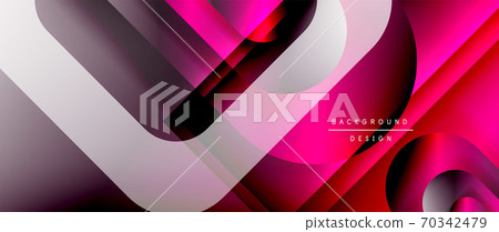Vector geometric abstract background with lines and modern forms. Fluid gradient with abstract round shapes and shadow and light effects Vector geometric abstract background with lines and modern forms. Fluid gradient with abstract round shapes and shadow and light effects 70342479