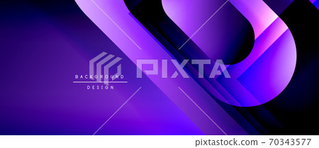 Vector geometric abstract background with lines and modern forms. Fluid gradient with abstract round shapes and shadow and light effects Vector geometric abstract background with lines and modern forms. Fluid gradient with abstract round shapes and shadow and light effects 70343577