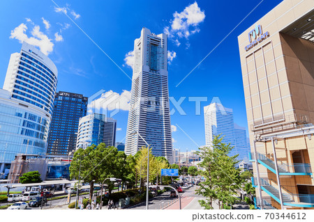 橫濱港未來櫻櫻木町站周圍的風景 橫濱港未來櫻櫻木町站周圍的風景 70344612