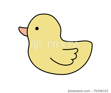 Simple hand-painted duck illustration / toys / bath / maybe / bird / simple 70346101