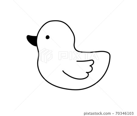 簡單的手繪鴨插圖/玩具/浴缸/也許/鳥/簡單 70346103