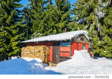 Winter with snow in the Giant Mountains, Czech Republic Winter with snow in the Giant Mountains, Czech Republic 70348192