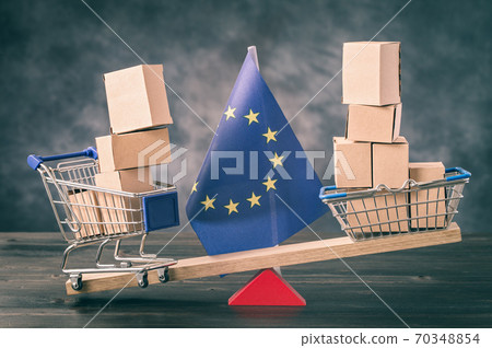 EU trade balance concept 70348854