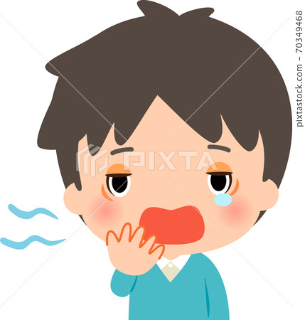 Bored young man yawning - Stock Illustration [70349468] - PIXTA