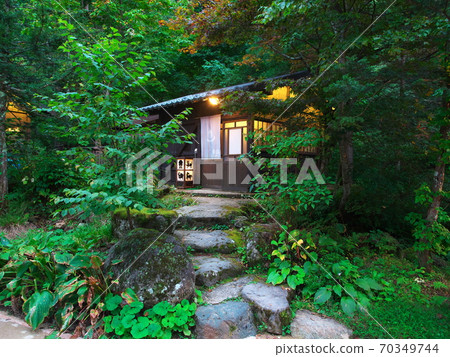 平湯溫泉平湯民俗博物館露天浴池男浴場 平湯溫泉平湯民俗博物館露天浴池男浴場 70349744