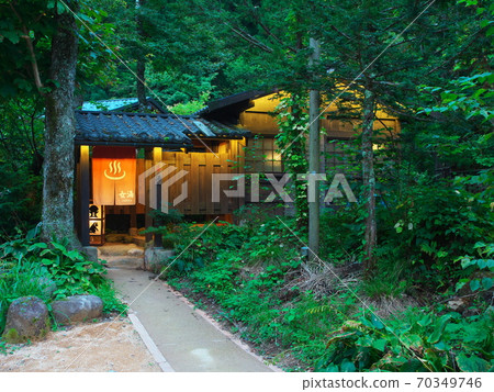 平湯溫泉平湯民俗博物館露天浴場女子浴場 70349746