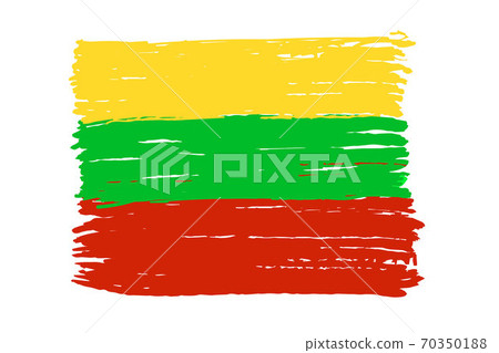 The national flag of Lithuania. Vector The national flag of Lithuania. Vector 70350188
