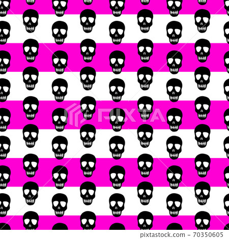 skull pattern on a striped background 70350605
