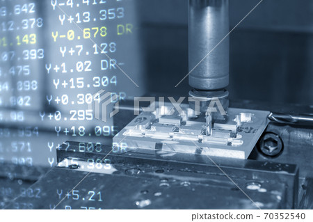 Abstract scene of CNC milling machine . Abstract scene of CNC milling machine . 70352540