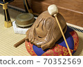 Mokugyo placed between Buddhist altars 70352569