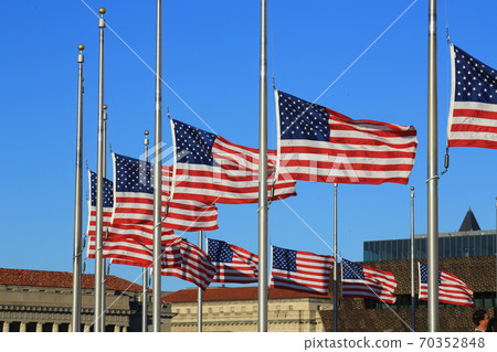 us flags in washington dc 70352848