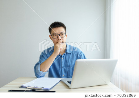 Work from home young Freelancer or Businessman Work from home young Freelancer or Businessman 70352869