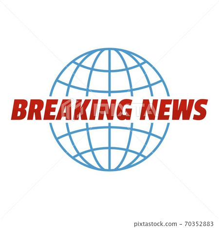Live news of planet icon, flat style. Live news of planet icon, flat style. 70352883