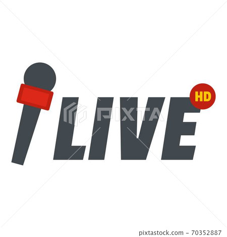 Live icon, flat style. Live icon, flat style. 70352887