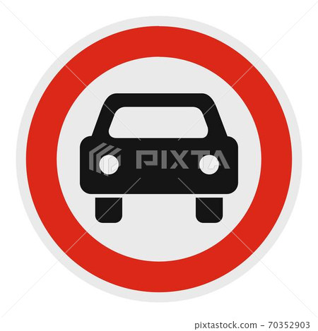 No mechanical vehicle icon, flat style. No mechanical vehicle icon, flat style. 70352903