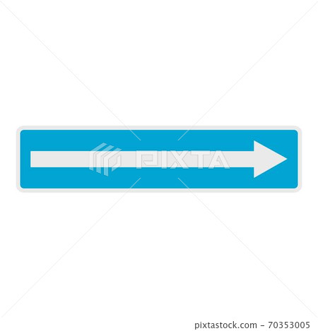 Right arrow icon, flat style. Right arrow icon, flat style. 70353005