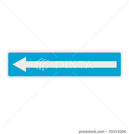 Left arrow icon, flat style. Left arrow icon, flat style. 70353006