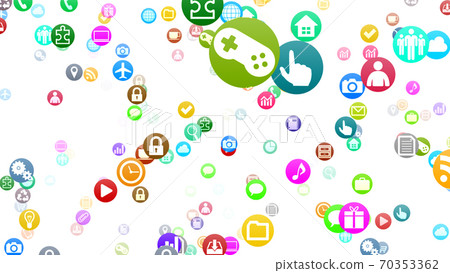 Technology Icon Network Symbol Internet Digital Device 3D Illustration 70353362