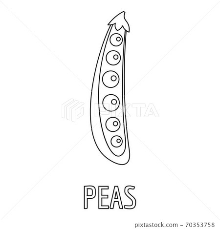 Peas icon, outline style. 70353758