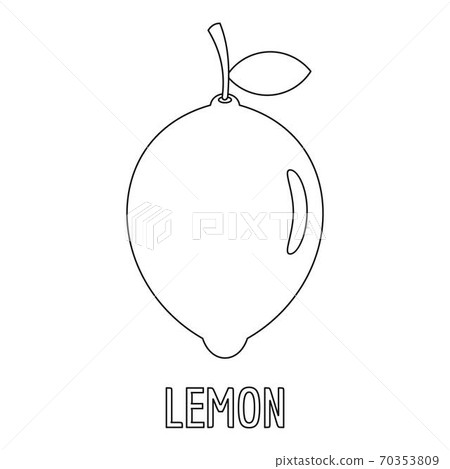Lemon icon, outline style. Lemon icon, outline style. 70353809