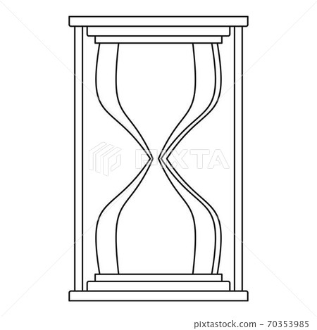 Hourglass icon, outline style. Hourglass icon, outline style. 70353985