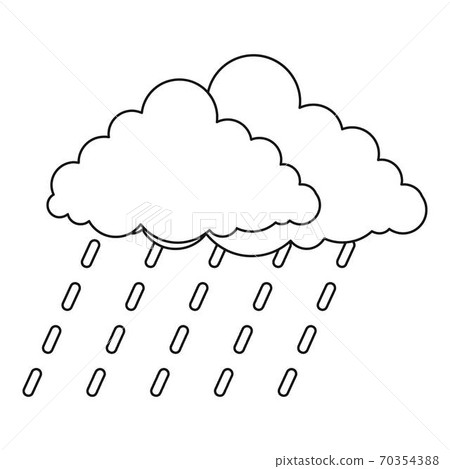 Cloudburst icon, outline style. 70354388