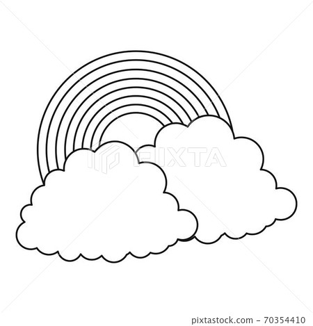 Rainbow icon, outline style. Rainbow icon, outline style. 70354410