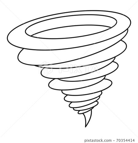 Tornado icon, outline style. 70354414