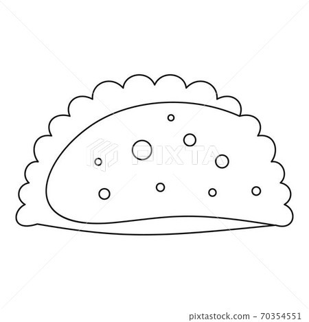 Patty icon, outline style. Patty icon, outline style. 70354551