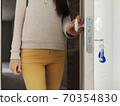 Young woman with keys Young woman with keys 70354830