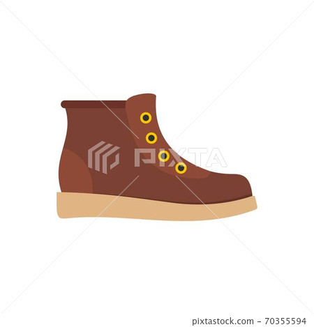 Hiking boots icon vector flat 70355594