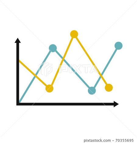 Line diagram icon vector flat Line diagram icon vector flat 70355695